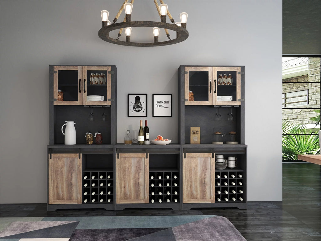 31 Inch Black Bar Cabinet V22944