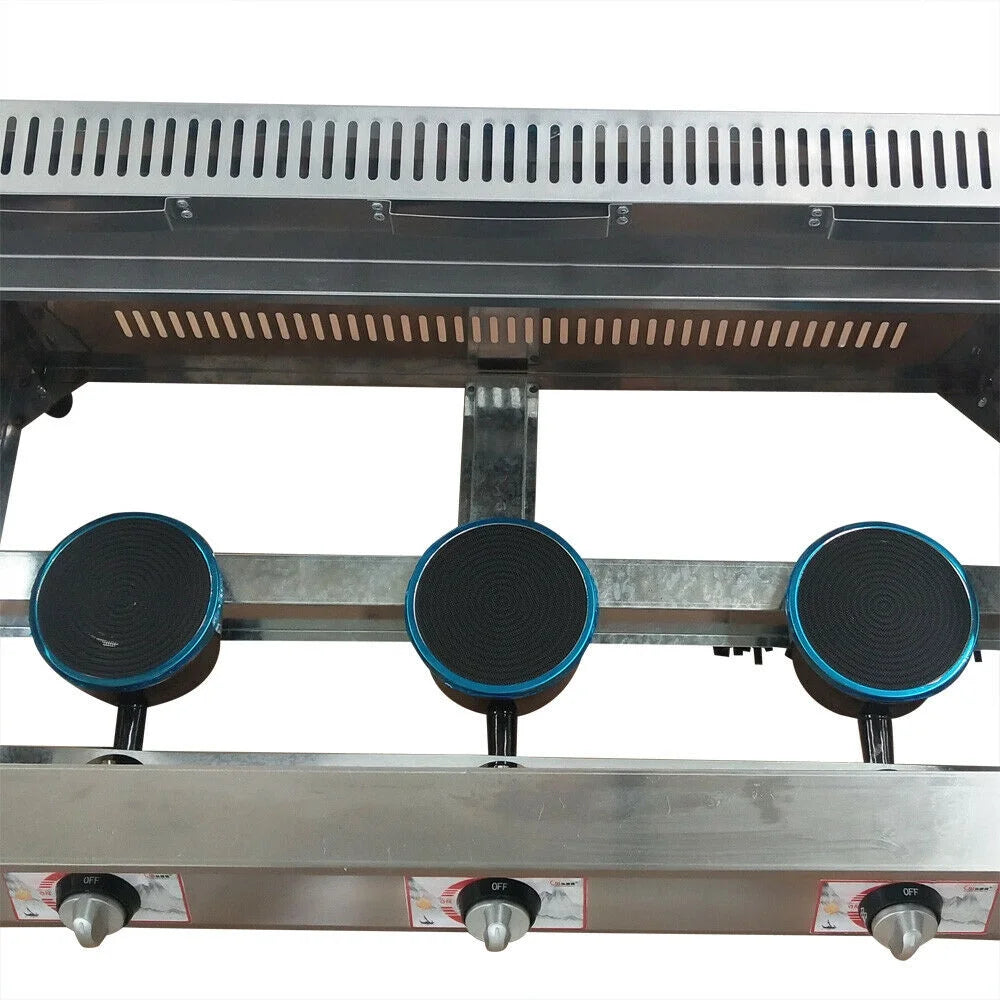18L Propane NG Gas Fryer 3 Pan N65746