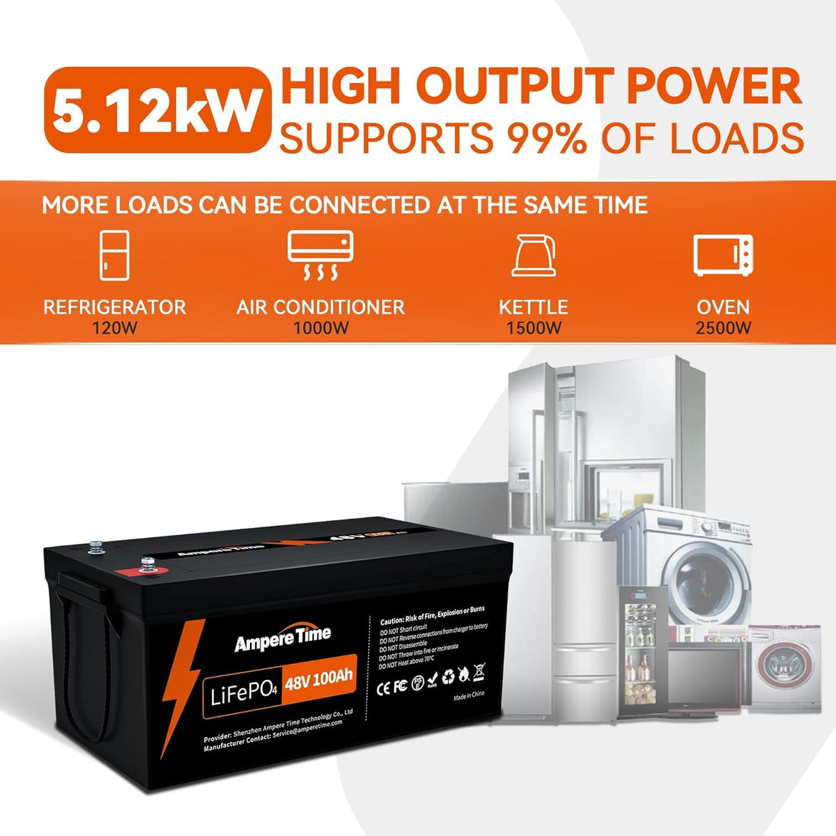 12V 300Ah Lithium LiFePO4 Battery with 200A BMS T46158