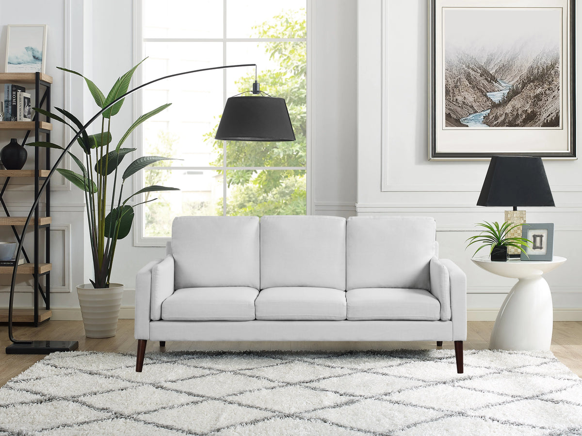 Gray Upholstery Sofa with Side Pocket and USB Power A9527