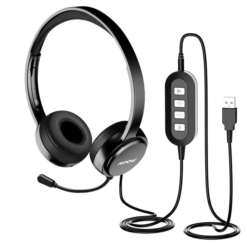 USB Computer Headset with Microphone Noise Cancelling Q5256