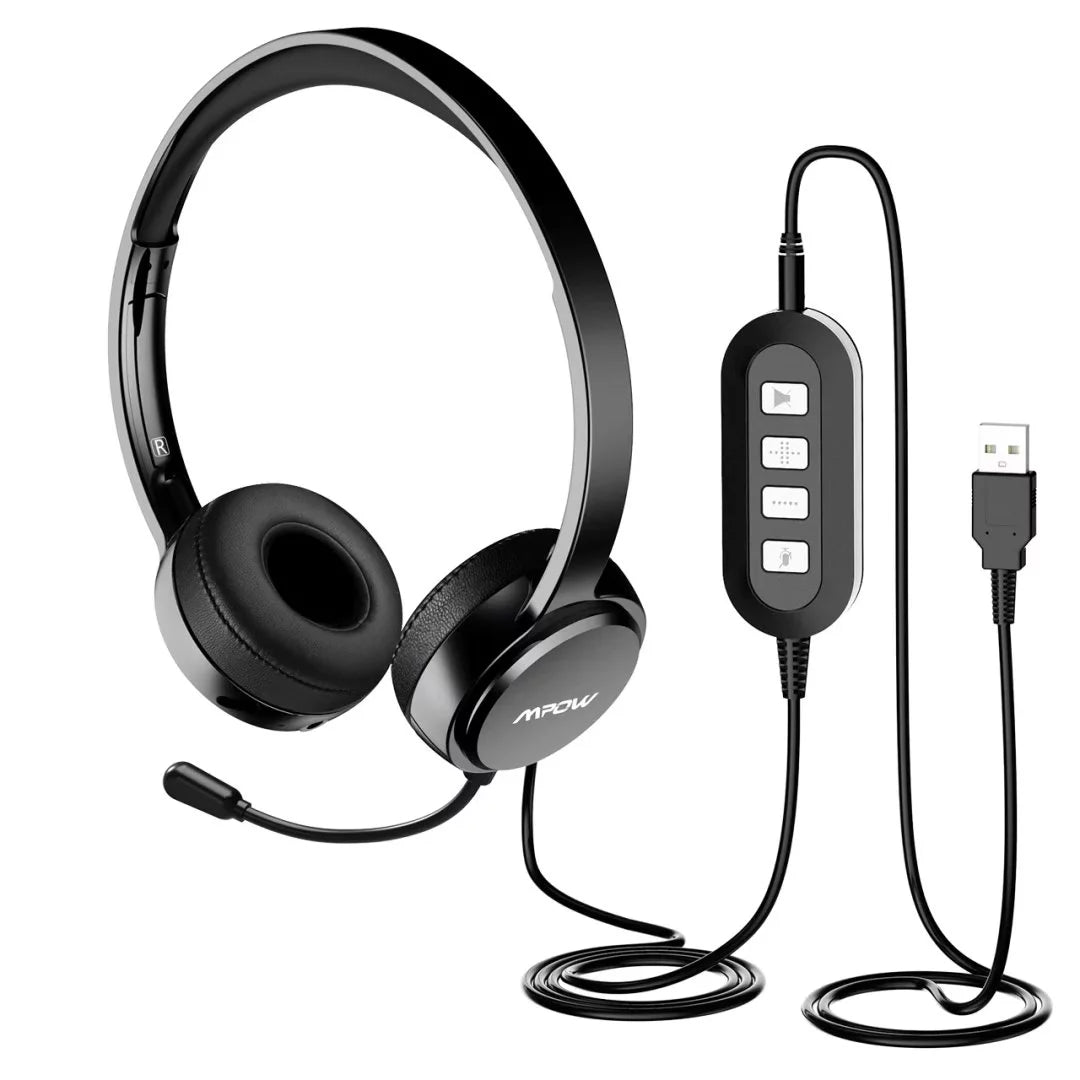 USB Computer Headset with Microphone Noise Cancelling Q5256