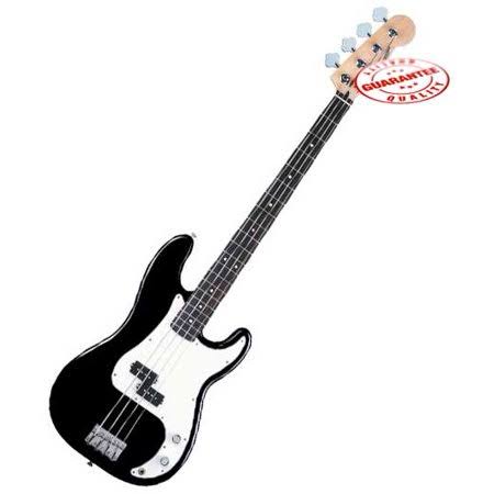 Black White Electric Bass Guitar with Bag Q74606