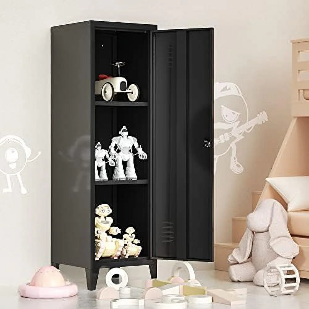Lockable Metal Cabinet with Keys and Removable Shelves E349015