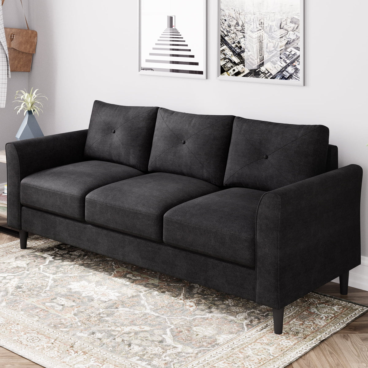 Black Sofa Couch F117
