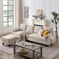Modern Sectional Sofa with Reversible Chaise L Shaped 4-Seat Convertible Sofa H16617