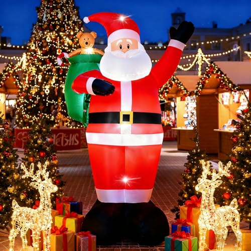 8 FT LED Inflatable Santa Claus Outdoor Decoration B36525