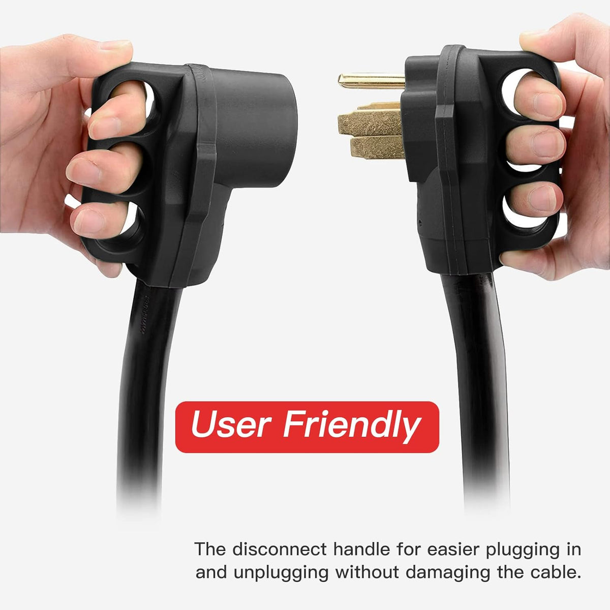 50FT 50AMP RV Extension Cord, 14-50P Male to 14-50R Female, 6/3+8/1 AWG E86074