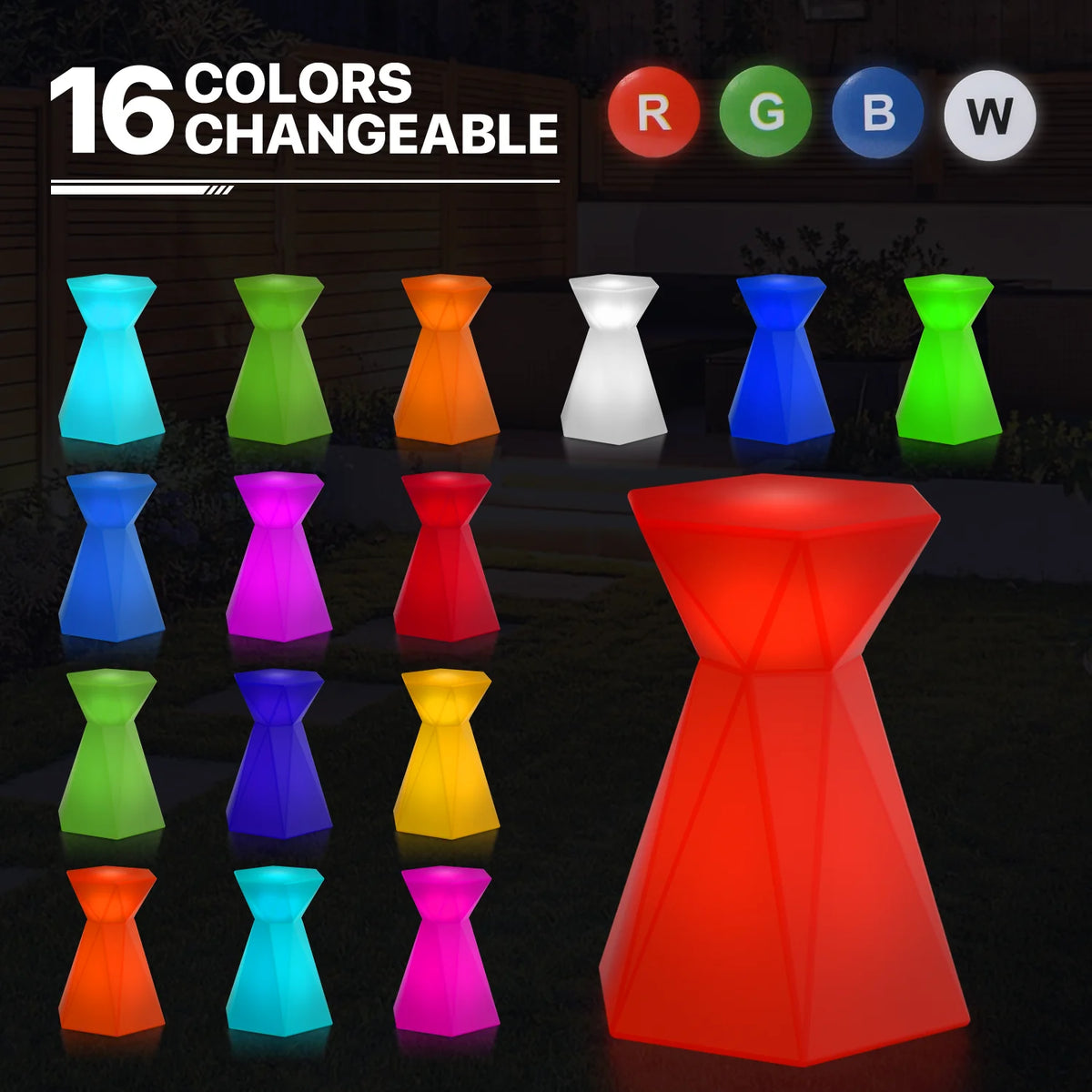 Hexagonal LED Light Up Bar Table with Remote Control P774054