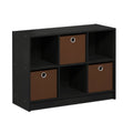 Americano Medium Brown 3x2 Bookcase Storage with Bins U76173