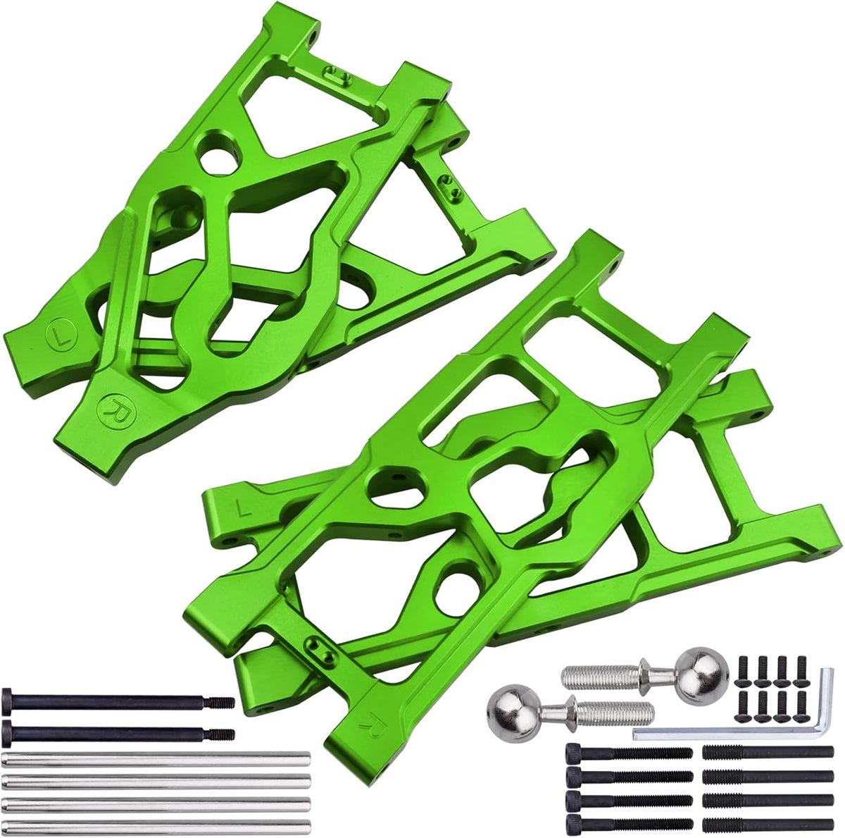Aluminum Suspension Arms Set Front Lower & Rear Lower (Red) B8625