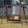 6.5 ft Outdoor Solid Wood Garden Swing P70500