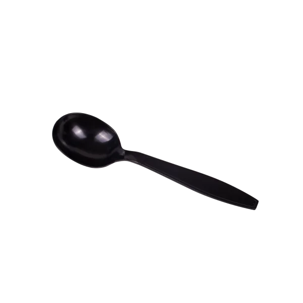 Black PS Plastic Soup Spoons 1,000 ct Z403