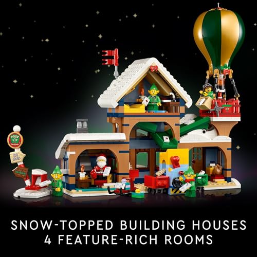 LEGO Icons Santa's Post Office Building Set with Santa Minifigure and 4 Elves Minifigures E4273