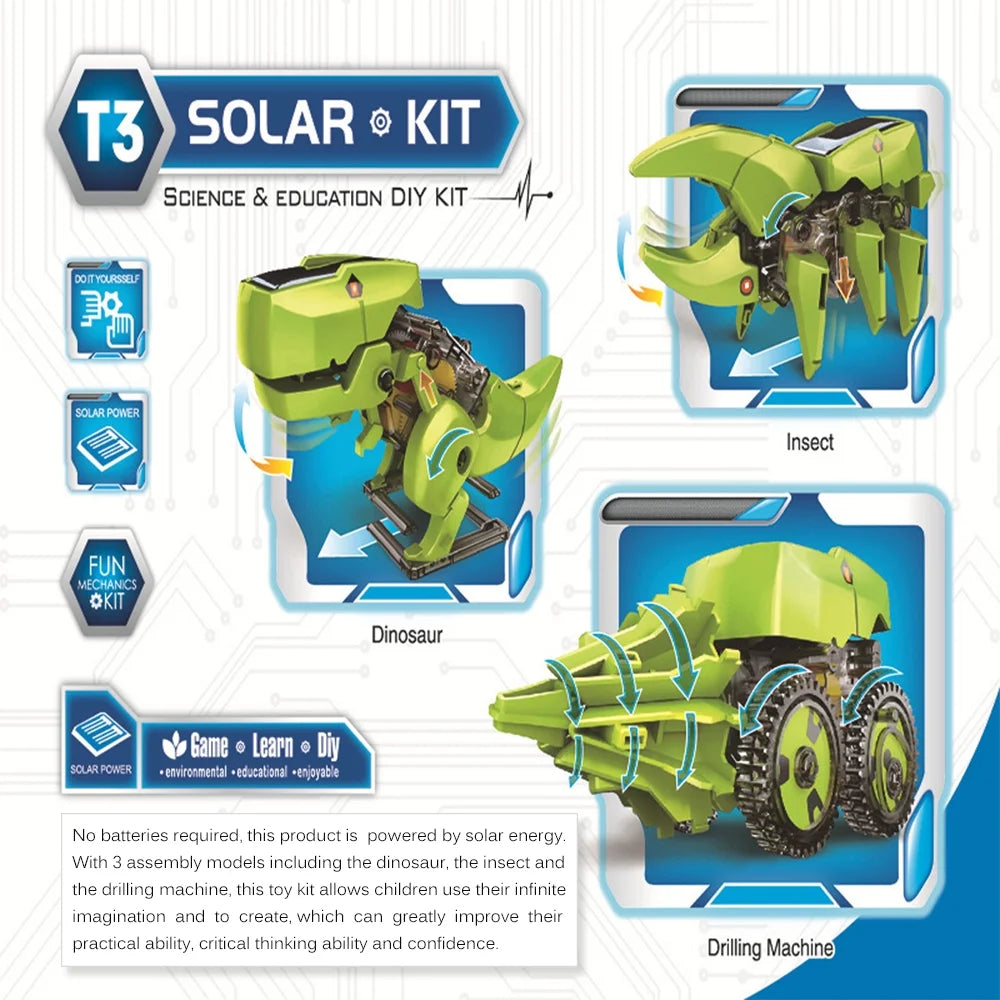 3 In 1 Solar Robot Diy Science Toy Set G56641