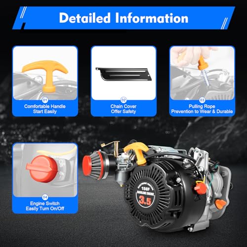 100cc 4-Stroke Single Cylinder Gas Motorized Bicycle Engine Kit (Chain) V5360