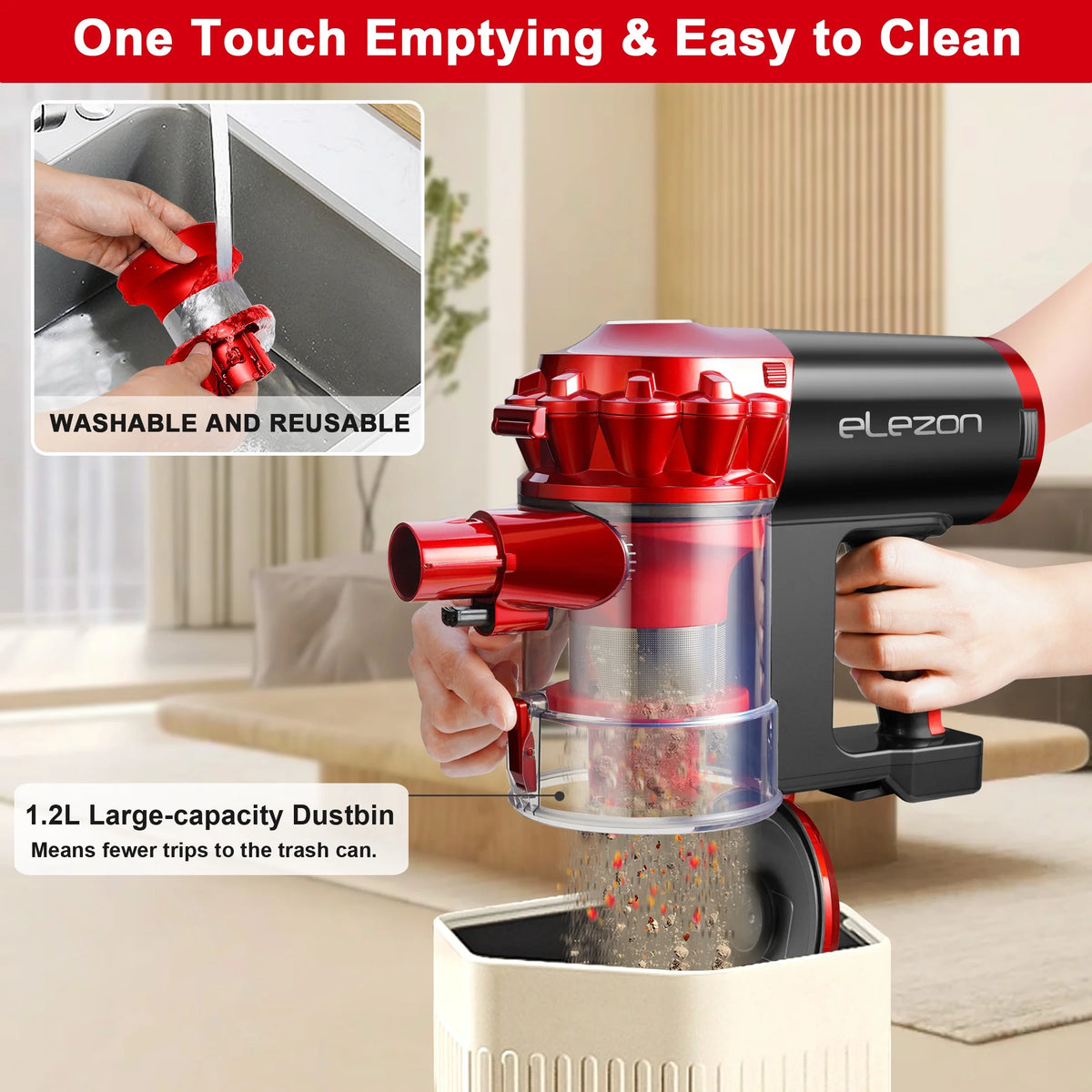 Cordless Bagless Lightweight Stick Handheld Vacuum Cleaner J87658