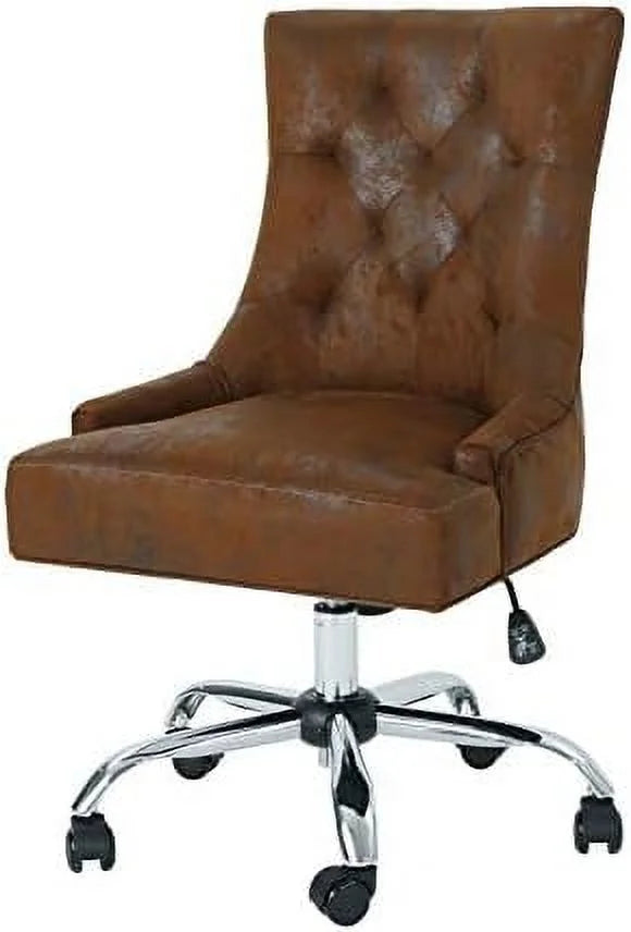 Brown Microfiber Office Desk Chair L610599