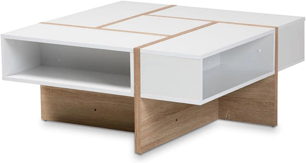 White Oak Finished Wood Coffee Table M445627