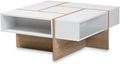 White Oak Finished Wood Coffee Table M445627