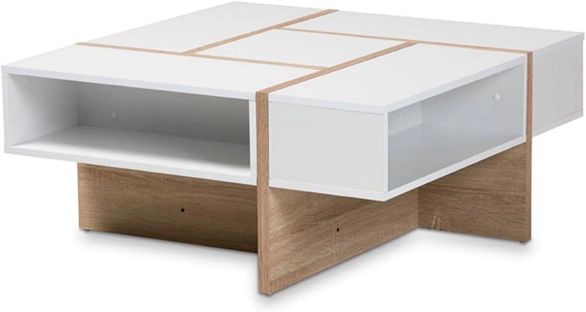 White Oak Finished Wood Coffee Table M445627