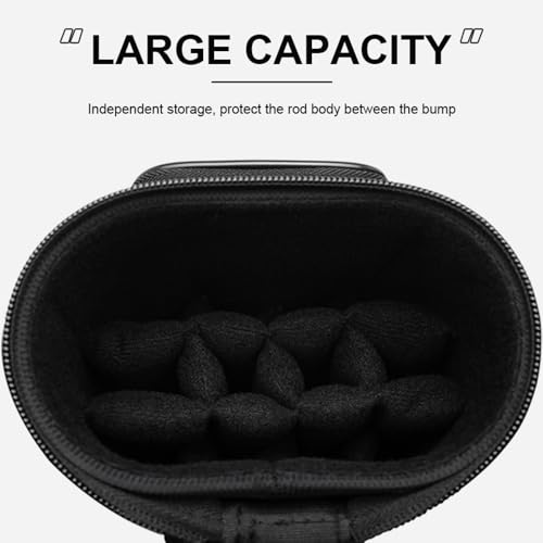 12-Hole Nylon Pool Cue Case, Black/Blue M188566
