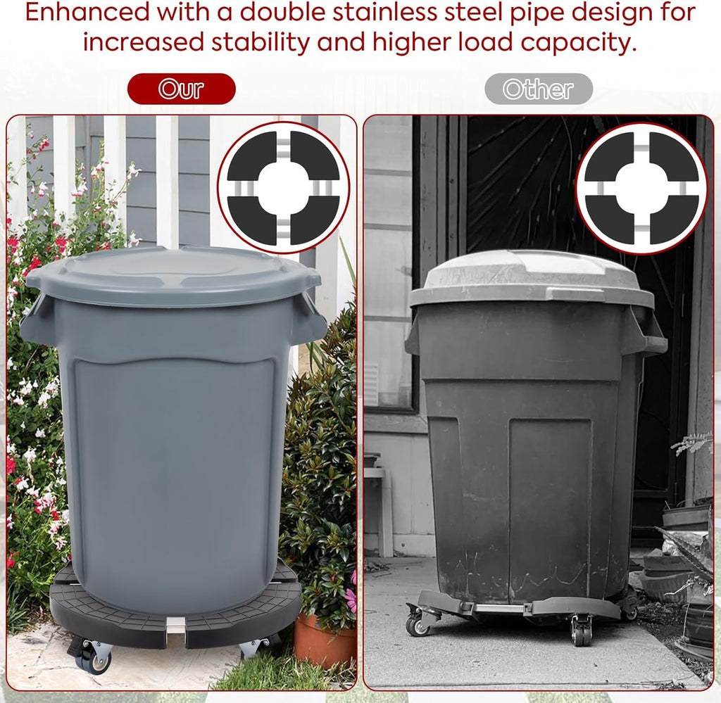 Plant Caddy with Wheels Heavy Duty, 550LBS Adjustable 15.7in-22in Large Plant Stand with Dual Lockable Casters Q894