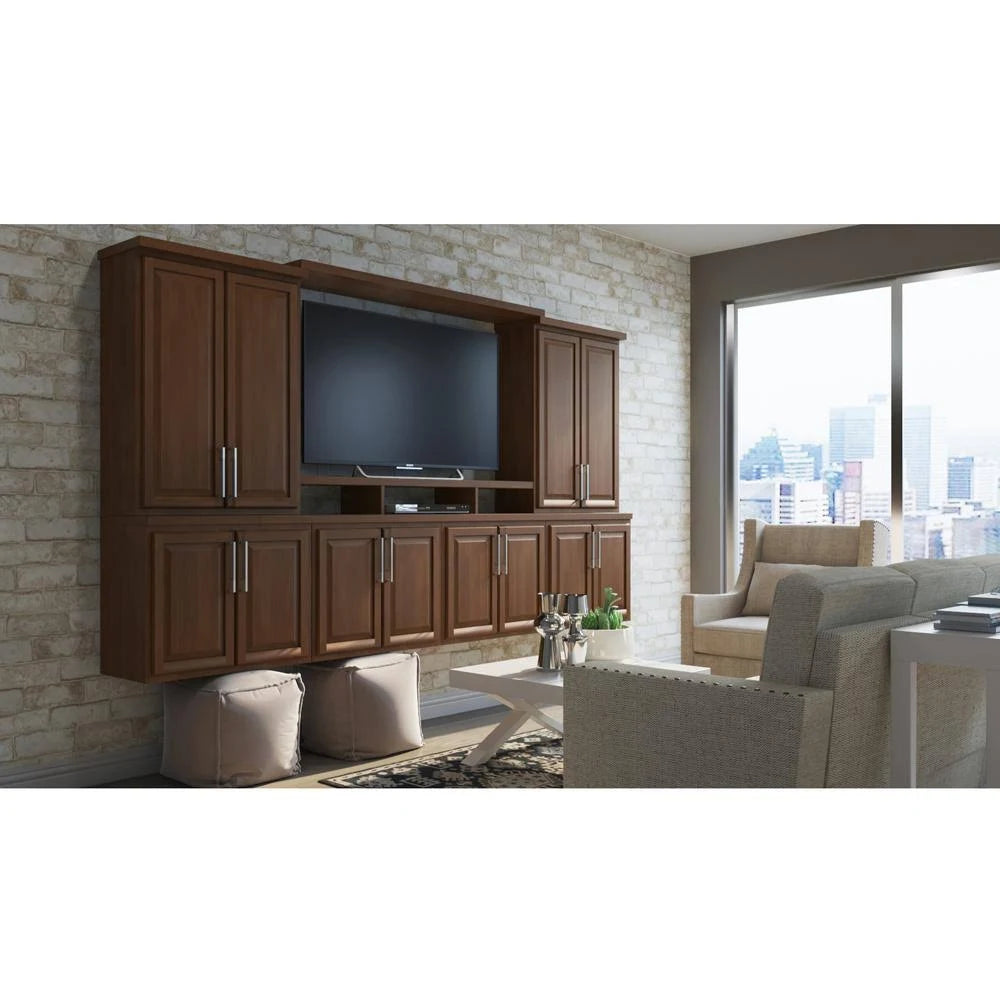 36x23.5x12 in. Cognac Medium Brown Wall Bridge Kitchen Cabinet Q8231