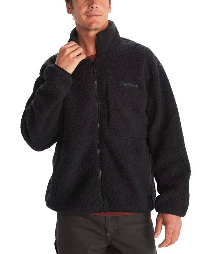 Men's Aros Fleece Jacket Black Size Large P863568