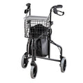 3 Wheel Aluminum Rollator, Black Y967