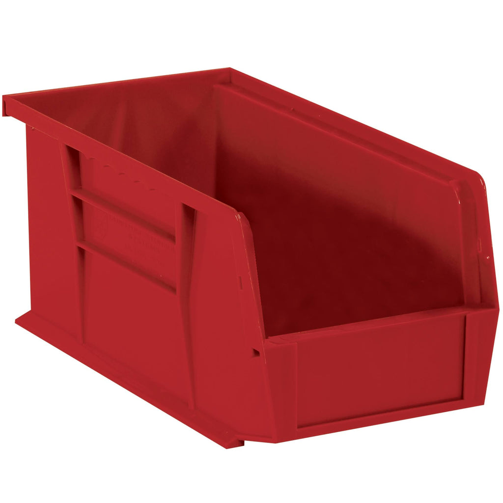 10 3/4 x 8 1/4 x 7 Red Plastic Stack & Hang Bin Boxes I699991