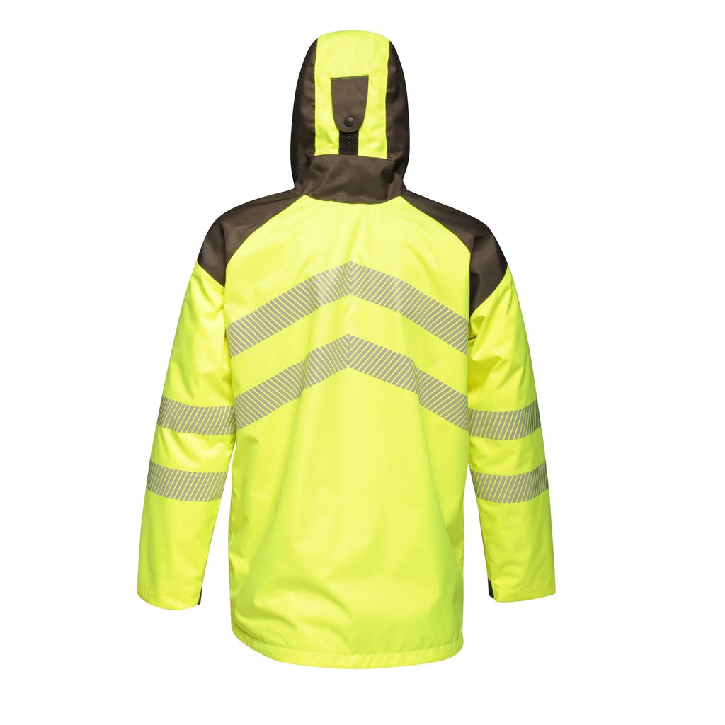 Mens Hi Vis Waterproof Workwear Jacket A333625
