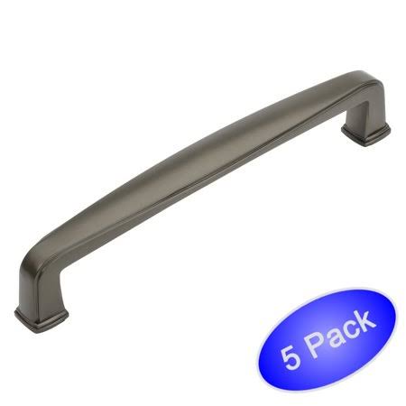 Graphite Cabinet Hardware Handle Pull, 5 inch Hole Centers, 5 Pack E978775