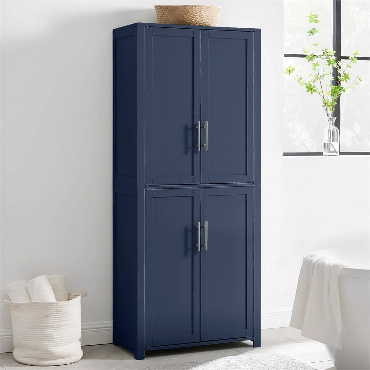 Navy Wood Kitchen Storage Pantry E792079