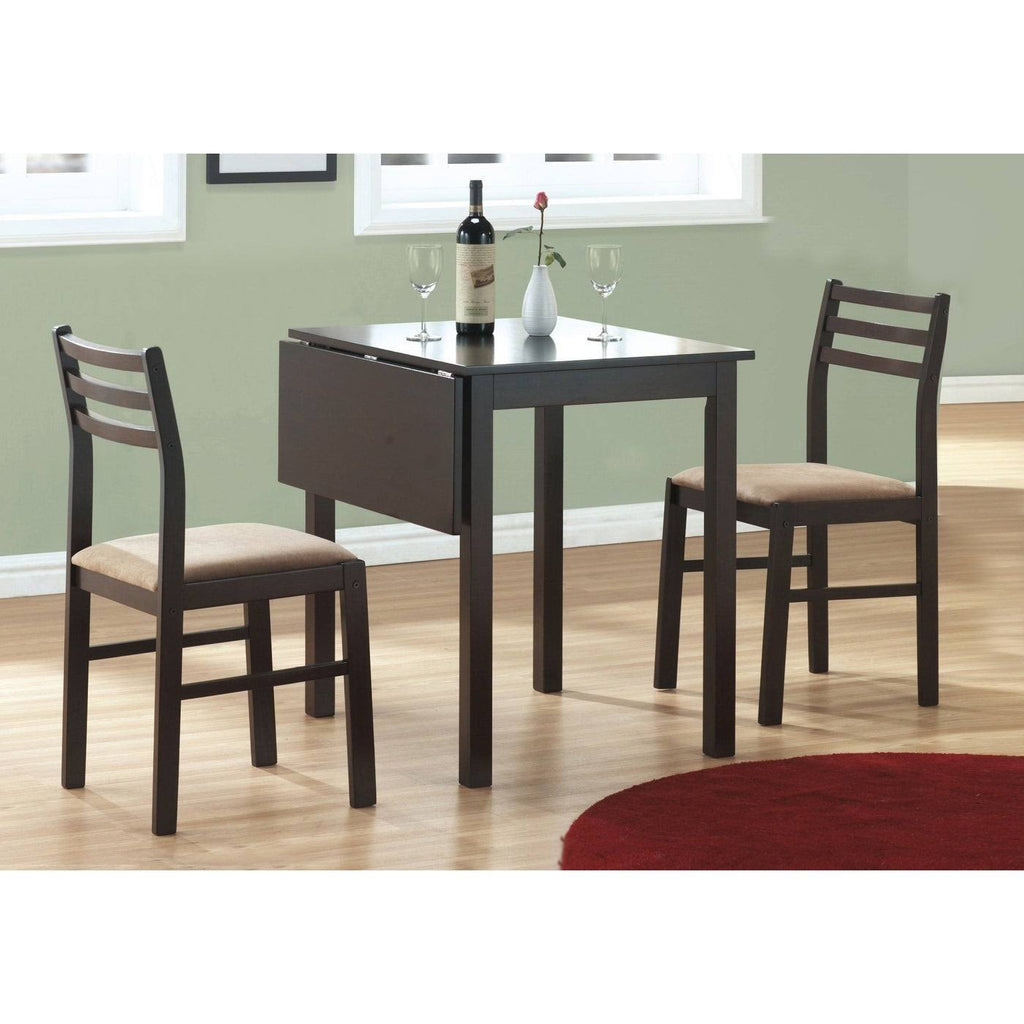 Cappuccino 3 Piece Drop Leaf Dining Set E258655