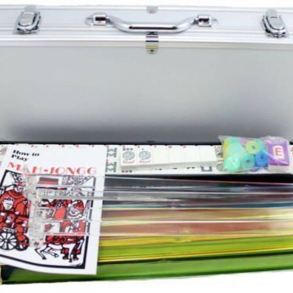 166 Tiles Complete American Mahjong Set in Aluminum Case E417