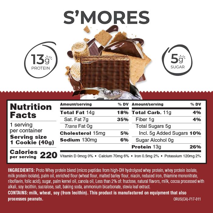 S'Mores Protein Wafer Bars, 1.4 Ounce (12 Count) L3440
