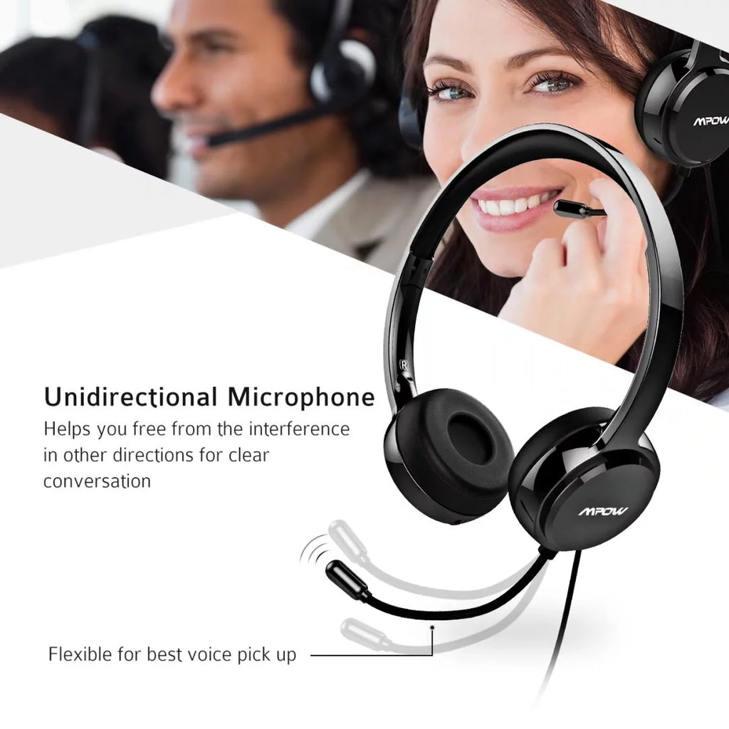 USB Computer Headset with Microphone Noise Cancelling Q5256