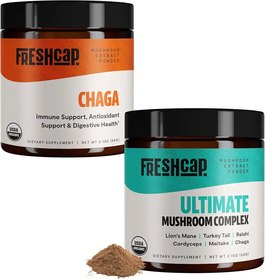 Chaga Mushroom Powder and Mushroom Complex Powder E200854