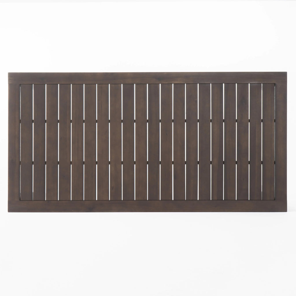 Dark Brown Acacia Wood Rectangular Dining Table X571