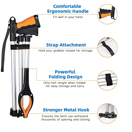 43" Folding Grabber Tool with Magnetic Grip R30321