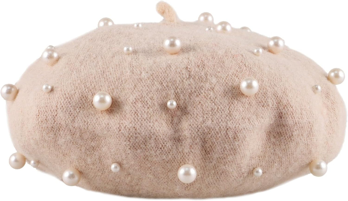 Beige Cashmere Wool Beret N948