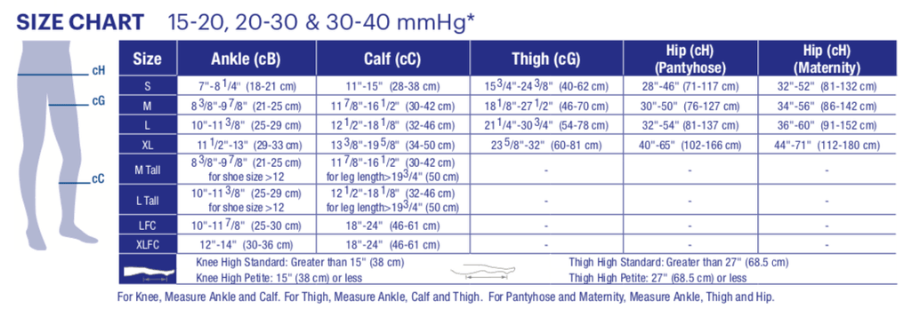 30-40 mmHg Black Pantyhose Z31152
