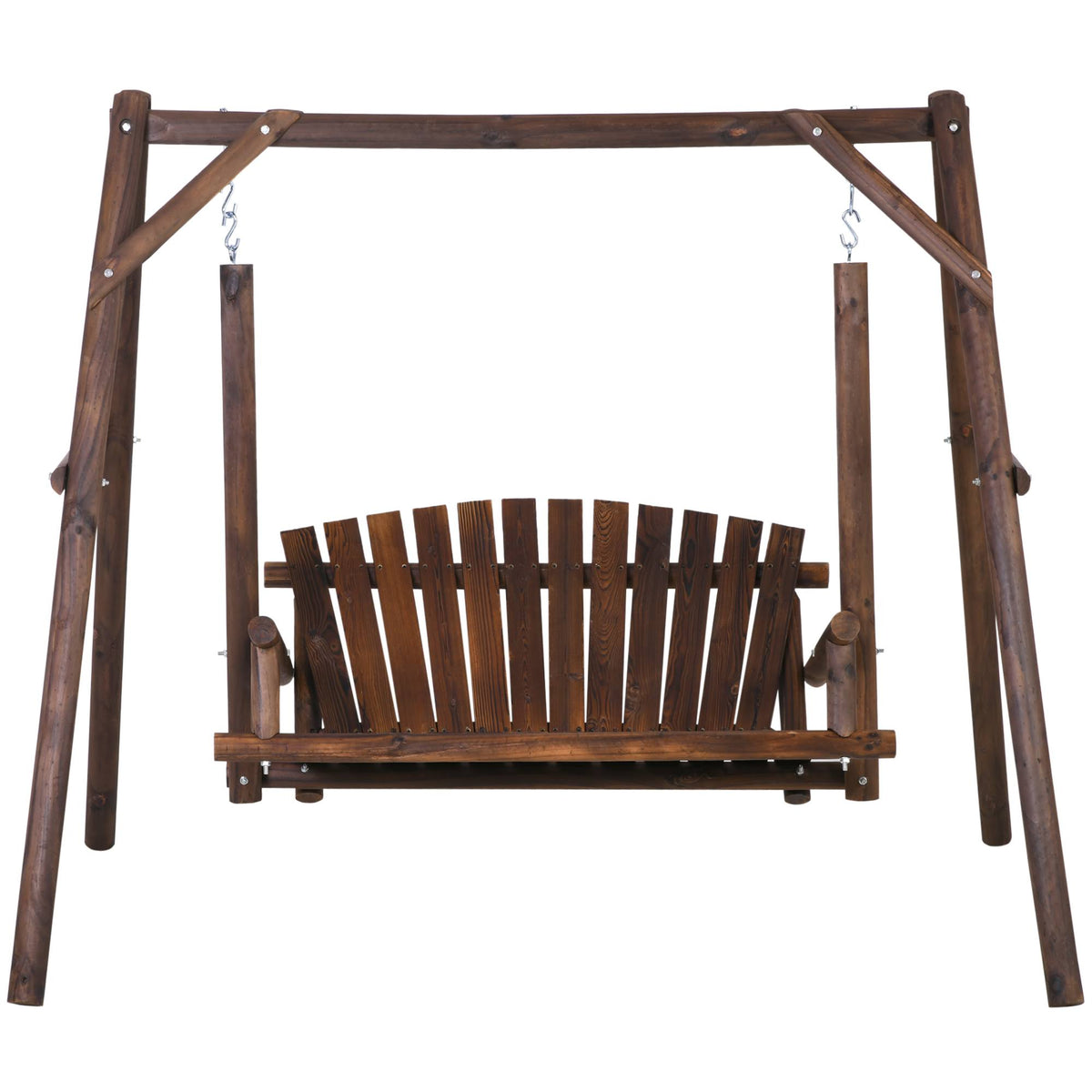 6.5 ft Outdoor Solid Wood Garden Swing P70500