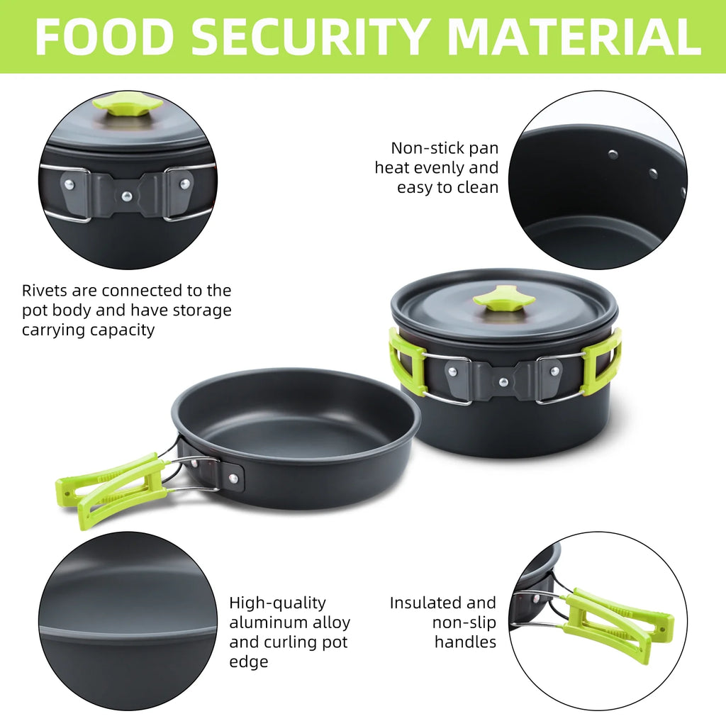 16pcs Camping Cookware Set L3773