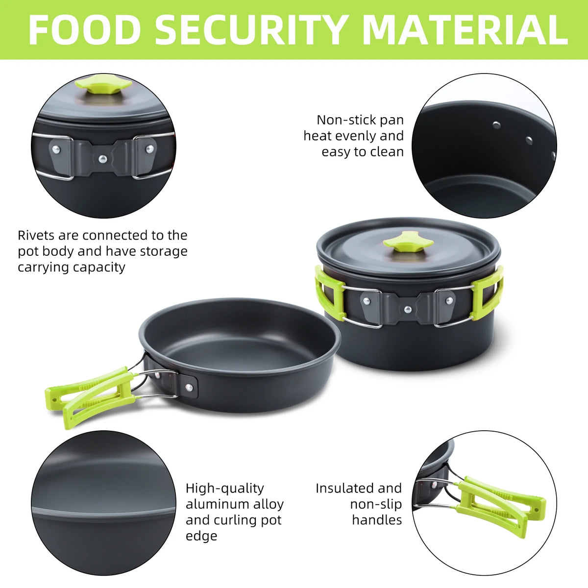 16pcs Camping Cookware Set L3773
