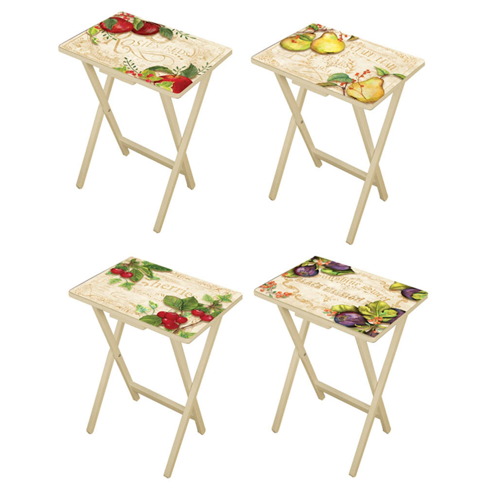 Set of 4 TV Trays with Stand J8223