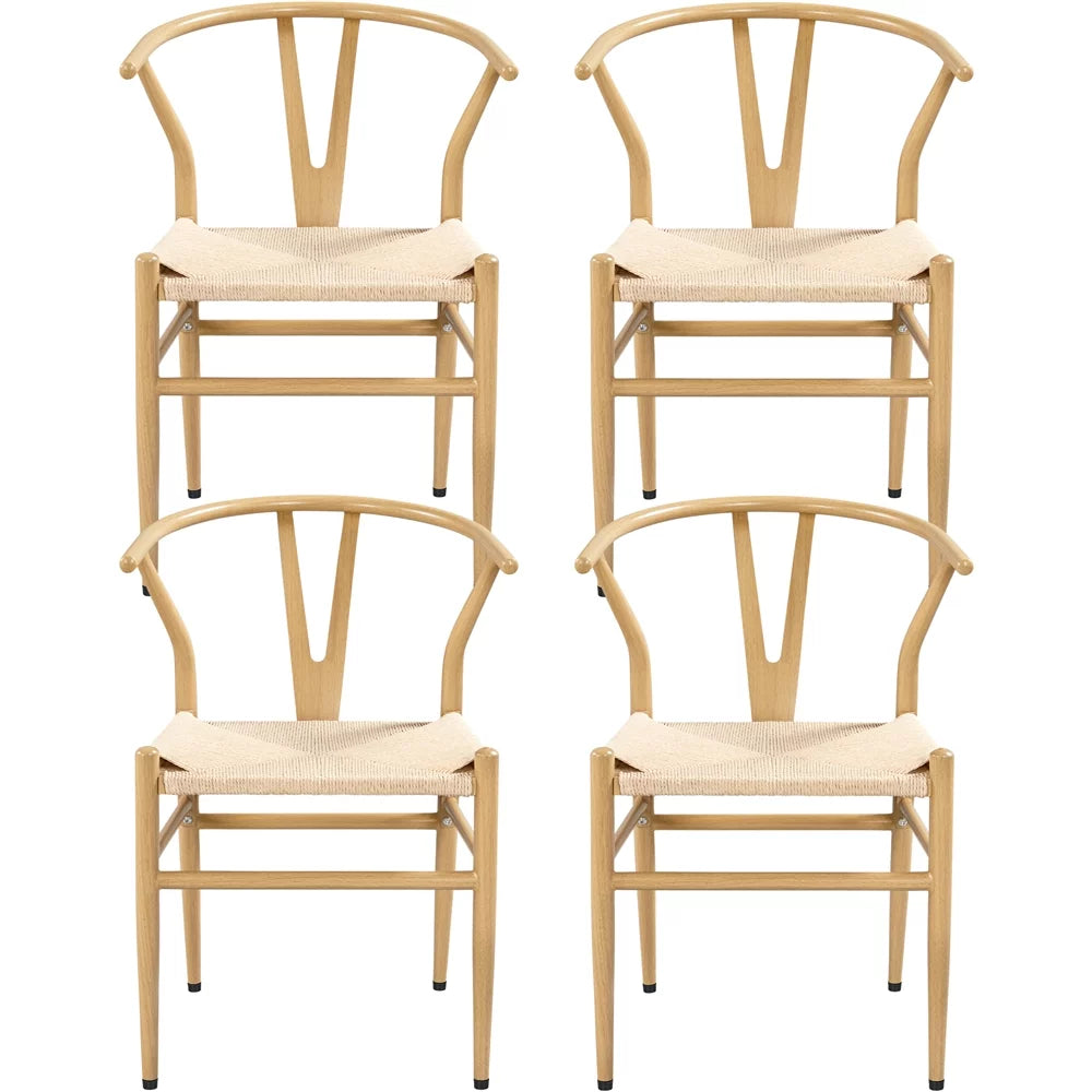 4pcs Weave Dining Chair with Metal Frame M715
