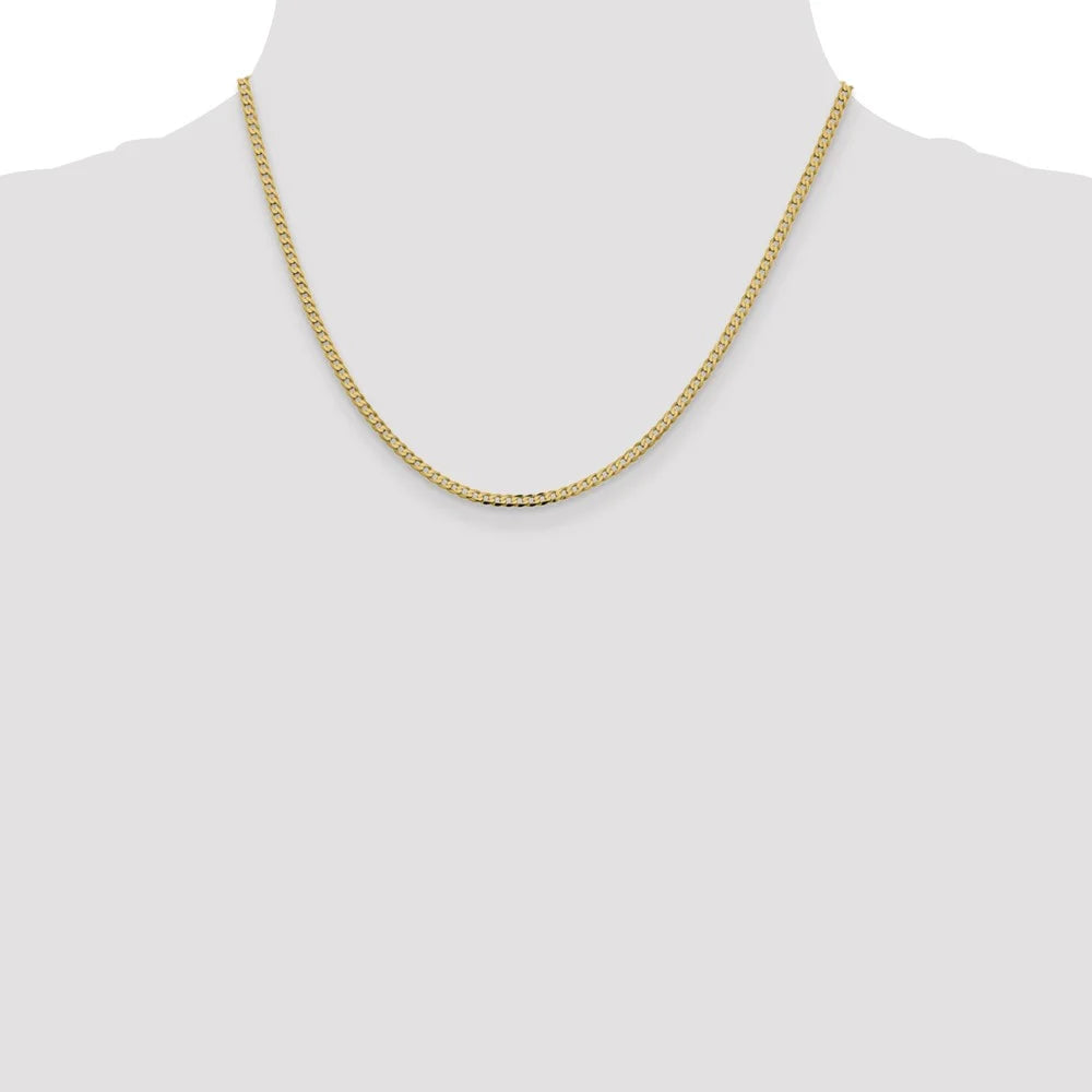 14 Karat Yellow Gold 2.3mm Beveled Curb Chain Y181451