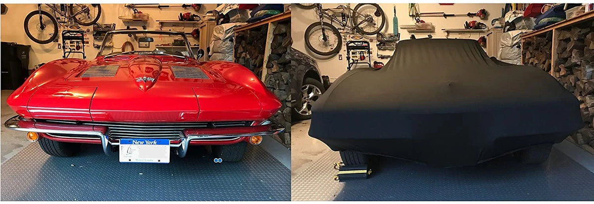 Black Satin Indoor Car Cover with Storage Bag H739